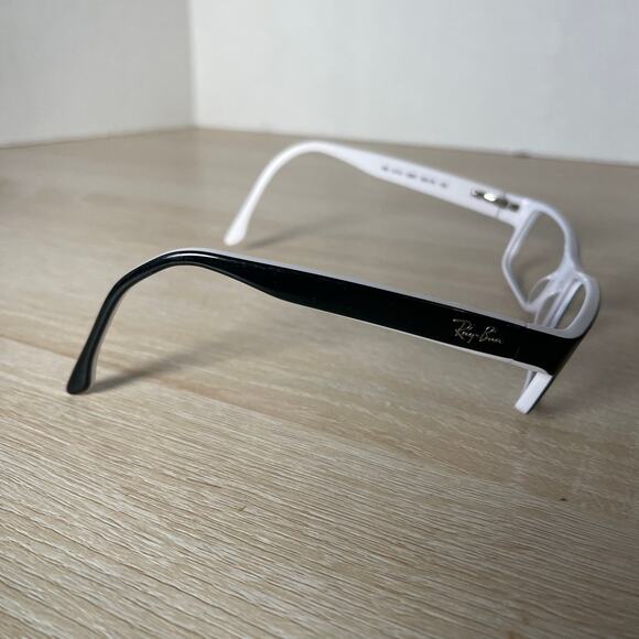 Ray-Ban RB5114 2097 Rectangle Black White Eyeglasses Frame Only 52-16-135 - Picture 8 of 8